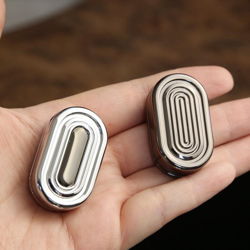 Three-Layer Metal Magnetic Push Slider EDC Fingertip Spinner ADHD Anxiety Stress Relief Toys for Adult Children Gift
