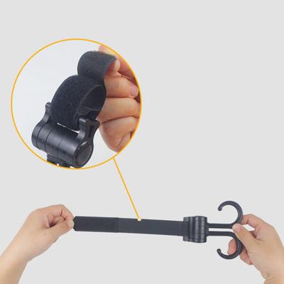 Double Hook Baby Stroller Hanger 360-Degree Rotation Adjustment Cart Hook