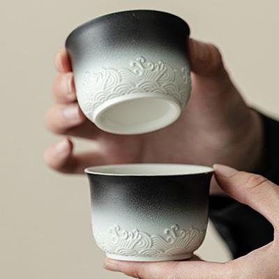 1 Pc Chinese Vintage Ceramic Tea Cup Handmade Tea Bowl Household Personal Teacup Travel  Meditation Cup Teaware Accessories