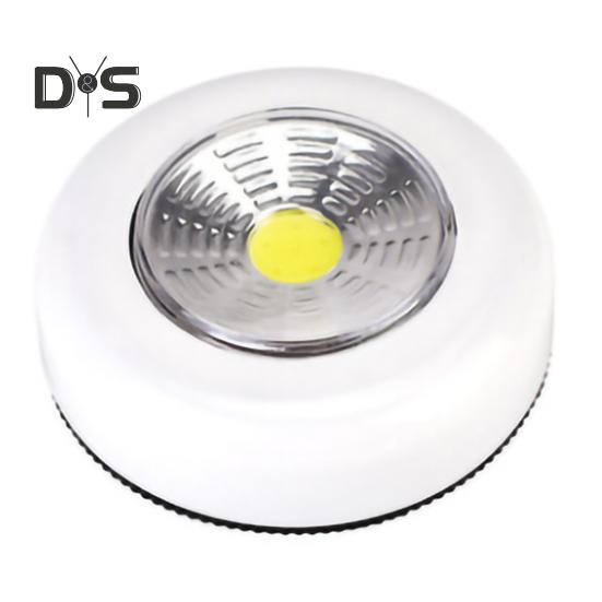 

Беспроводной светодиодный ночник, маленькая круглая лампа, суперяркая, высокая яркость, энергосберегающая лампа для установки под шкафом, сенсорное управление 3W White Light.