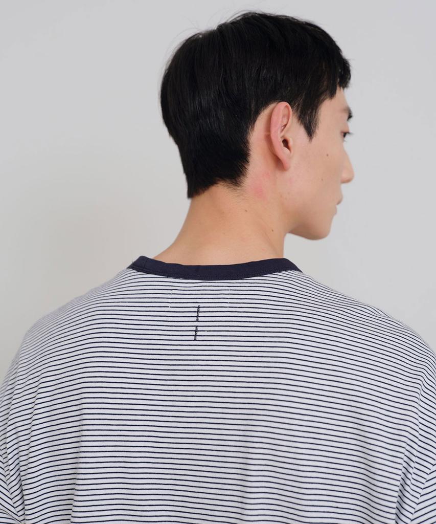 SIECLE Striped Ringer T-Shirt (White)