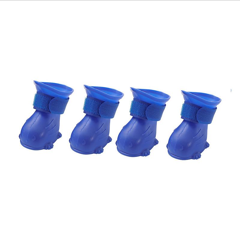 1Set Comfortable Waterproof Durable Outdoor Soft Holidays Pet Rain Boots Rubber Anti Slip Taking Photos Breathable Multiple Sizes