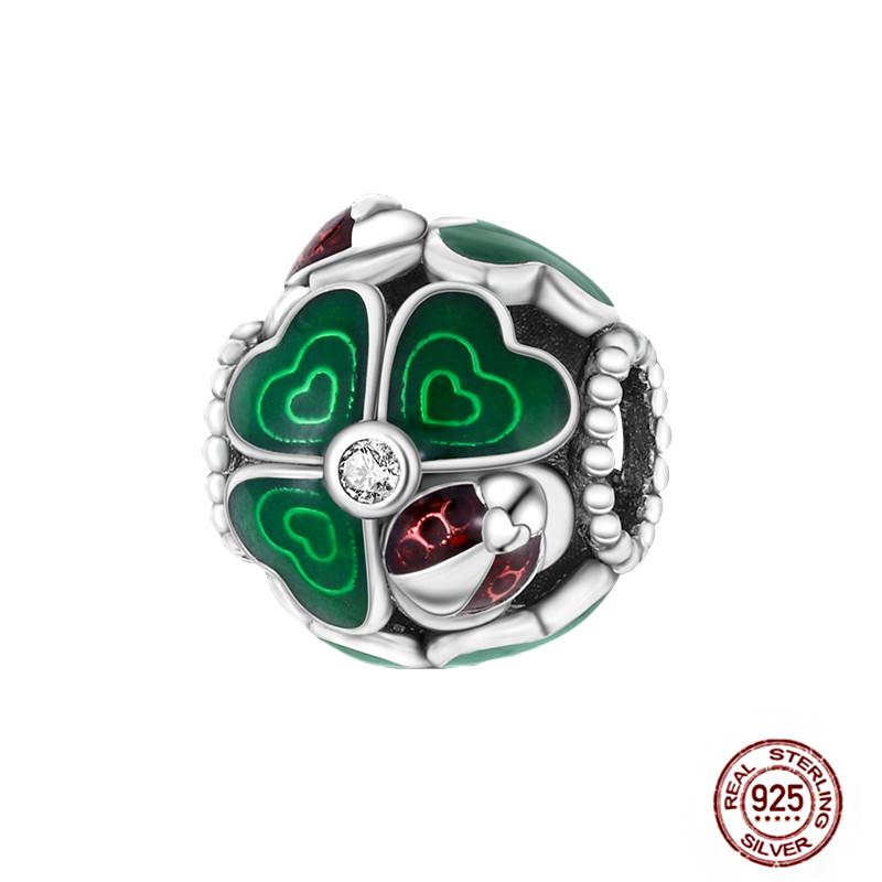 92 Styles Original Copper Green Series Cactus Avocado Clover Charms Bracelet Pendant Diy Clip Beads Women'S Jewelry