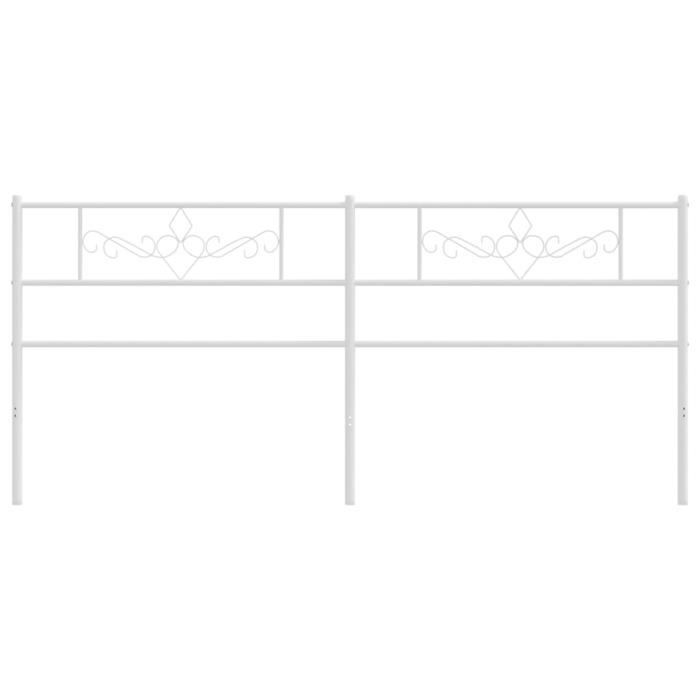 VidaXL Tête de lit métal blanc 193 cm 355353