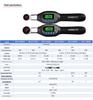Adjustable High-Precision Digital Torque Wrench with Interchangeable Head
