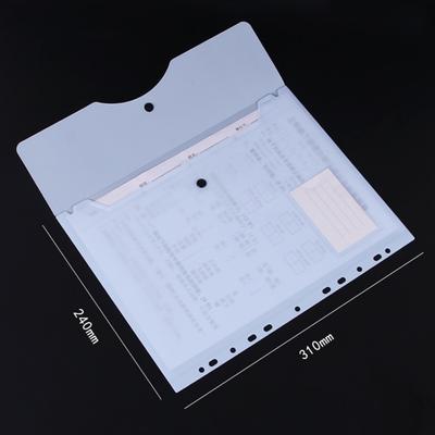 11-Loch Loseblatt-Datei Tasche Farbe 3-Ring Ordner+6 Stück Binder-Taschen Dokumententasche für Büro- und Schulmaterial Ordner