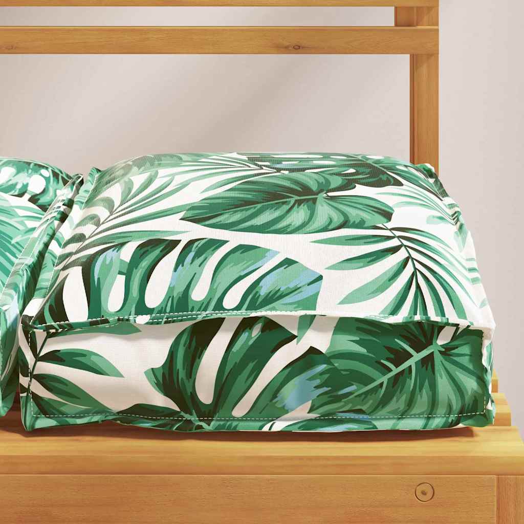 Cushion Set 4 pcs Leaf Pattern 40 x 40 x 8 cm Oxford Fabric