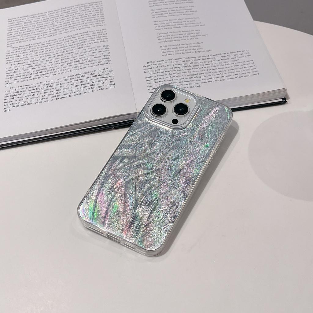 Advanced Feather Yarn Laser Is Suitable for iPhone15Pro Max Apple 16 Mobile Phone Case 13/14 Water Ripple Material