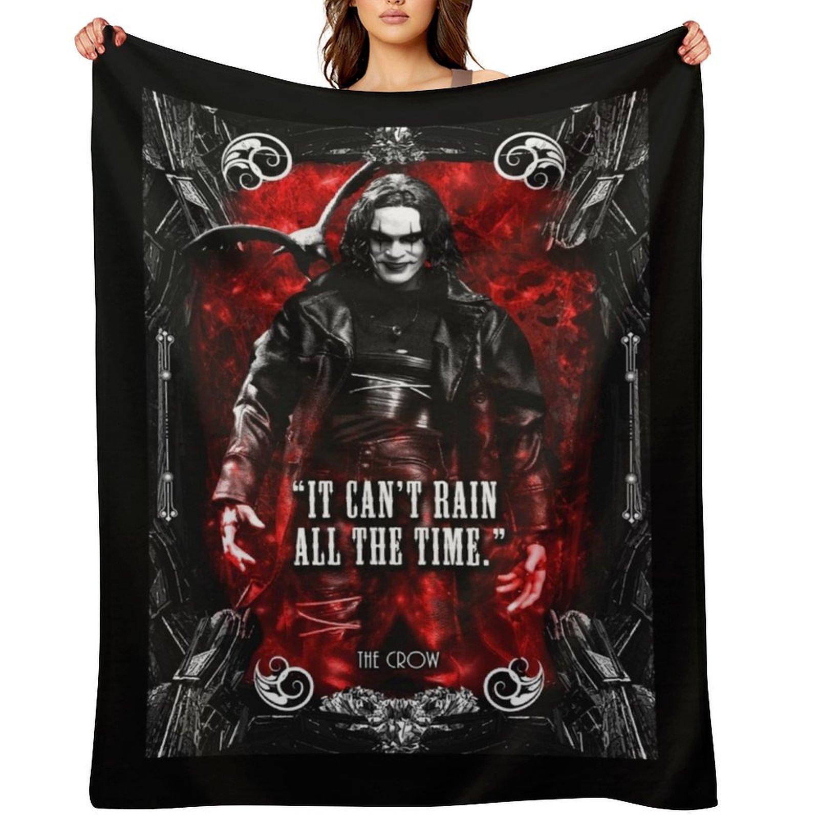The crow it can t rain all the time Throw Blanket anime Travel Heavy Picnic Blankets 30x40in