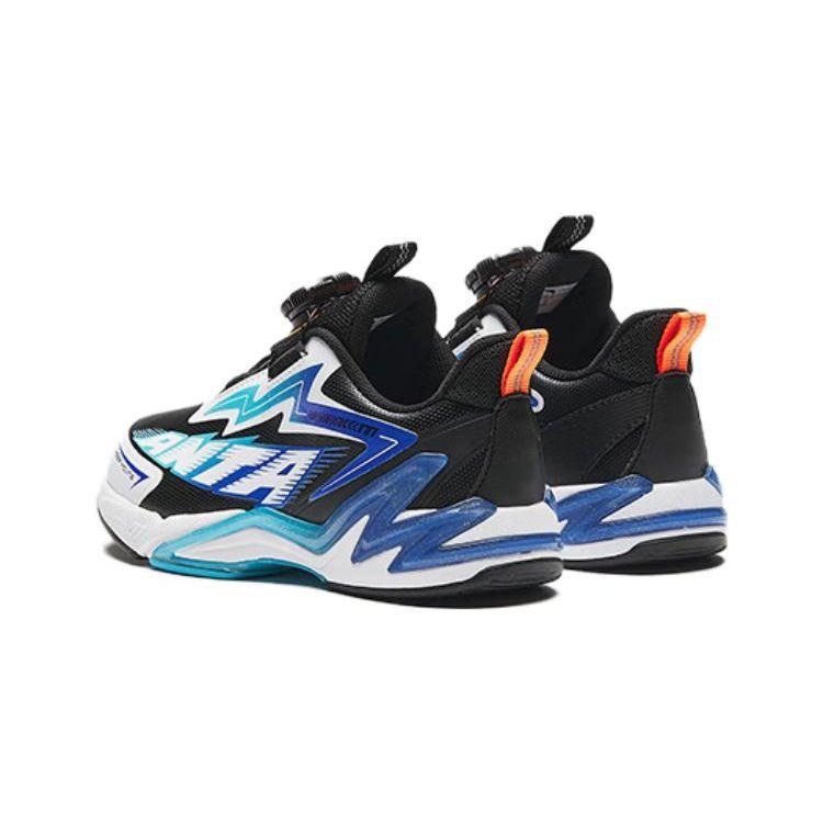 Anta Kids Comfortable Trendy Non-Slip Wear-Resistant Low-Top Running Shoes Kids Sneakers Black White Blue 312349964N-8