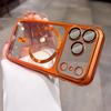 Magnetic Plating Transparent Phone Case For iPhone 17 16 15 14 13 Pro Max 15Pro 17Pro For Magsafe Lens Protector Clear Cover