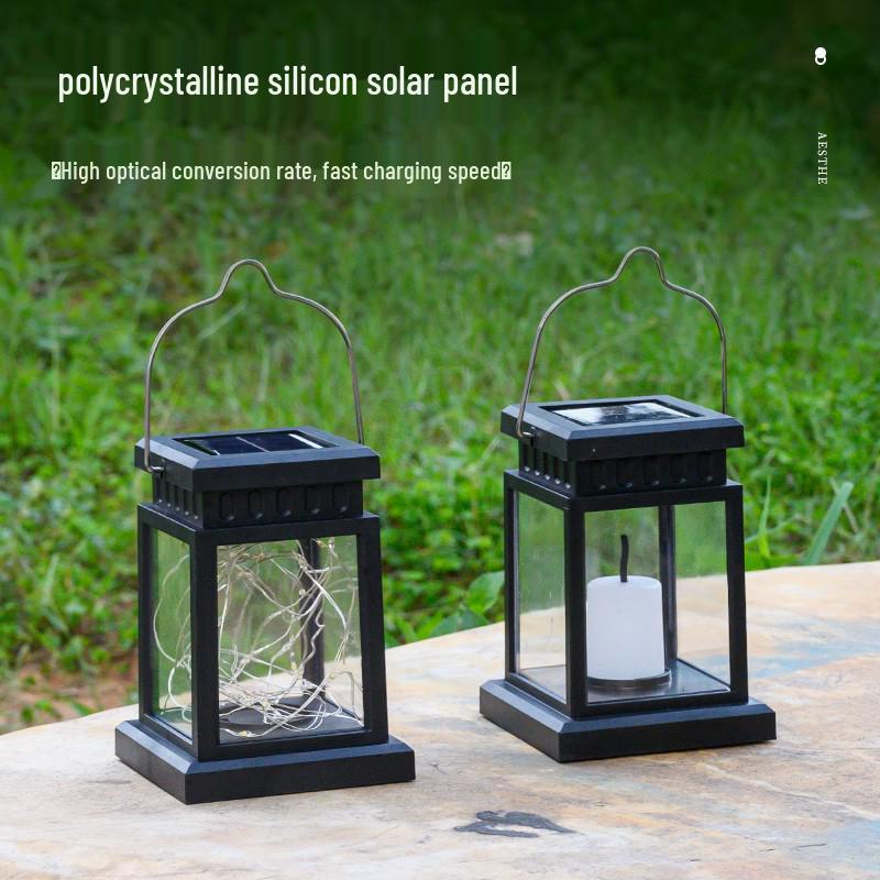 Cross-Border Solar Palace Lantern: Handheld Outdoor Hanging Light for Garden and Courtyard Decor.