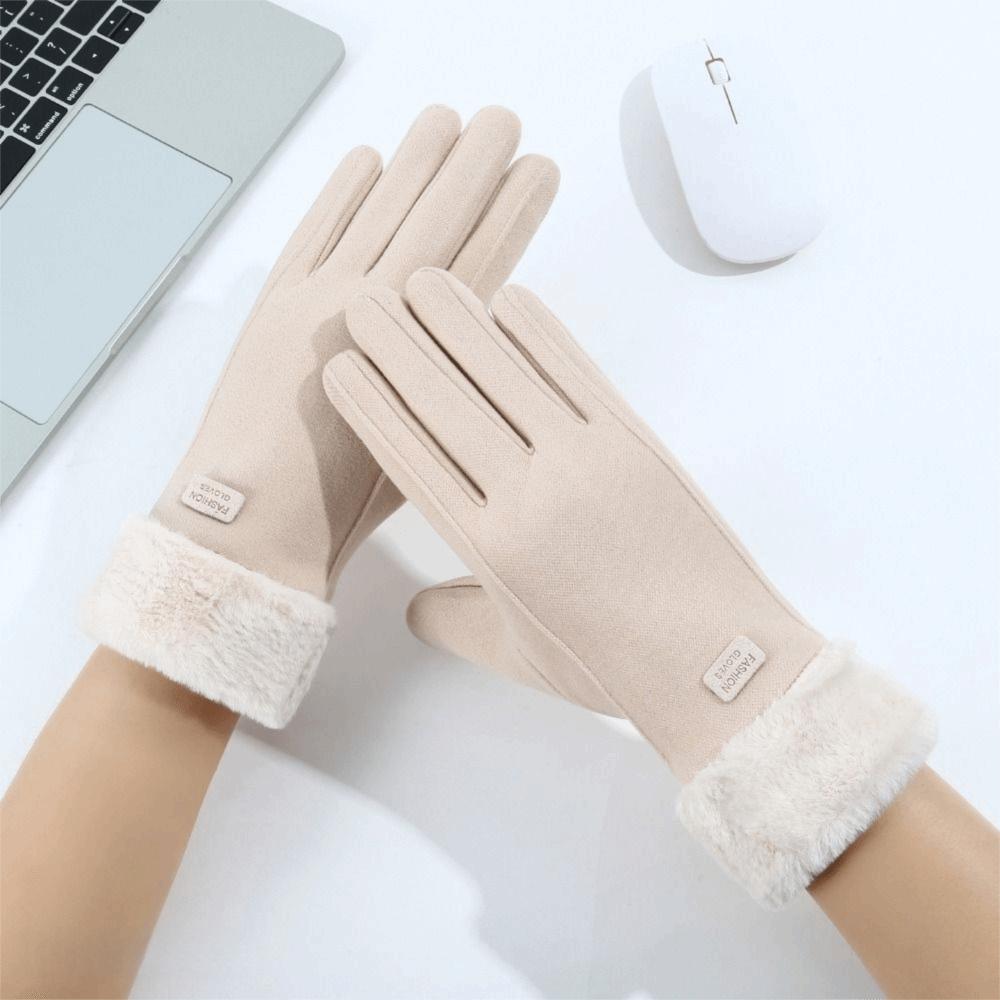 Thick Plush Touchscreen Gloves Windproof Windproof Driving Gloves Winter Warm Gloves For Women