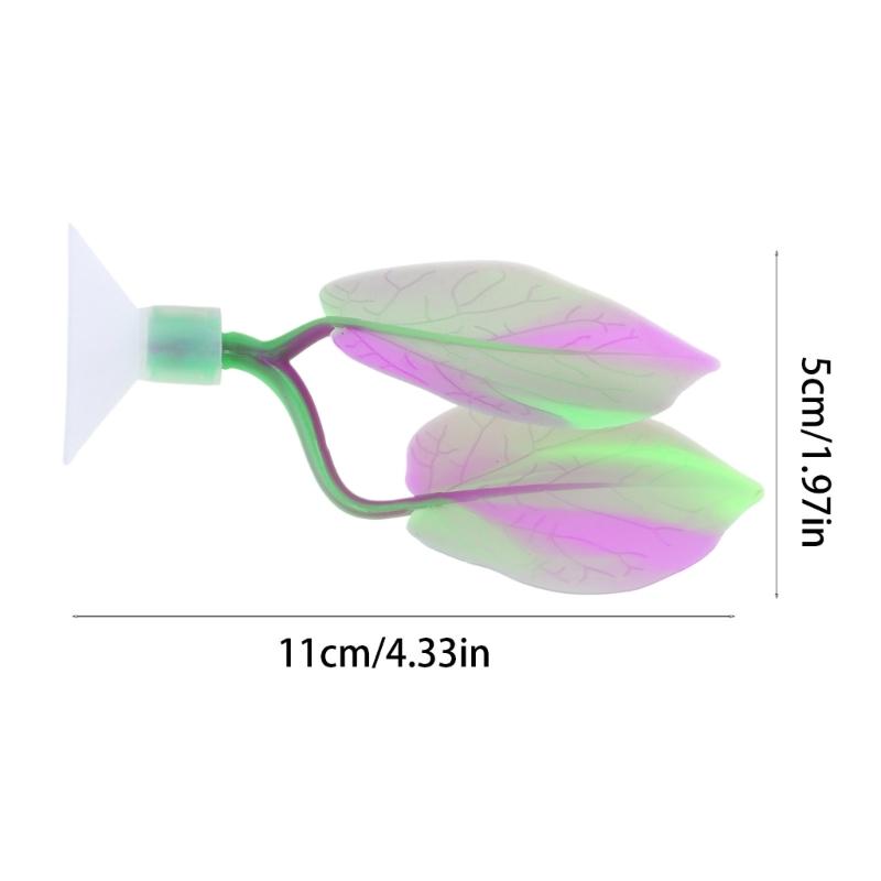 Water Plant Leaves for Fish Tanks Aquarium Decorations Beautiful Appearance Artificial Plant Leaves Multicolored