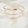 Alloy Spiral Armband Swirl Upper Arm Cuff Armlet Bangle Bracelet Egyptian Costume Accessory for Women Gold Silver Color