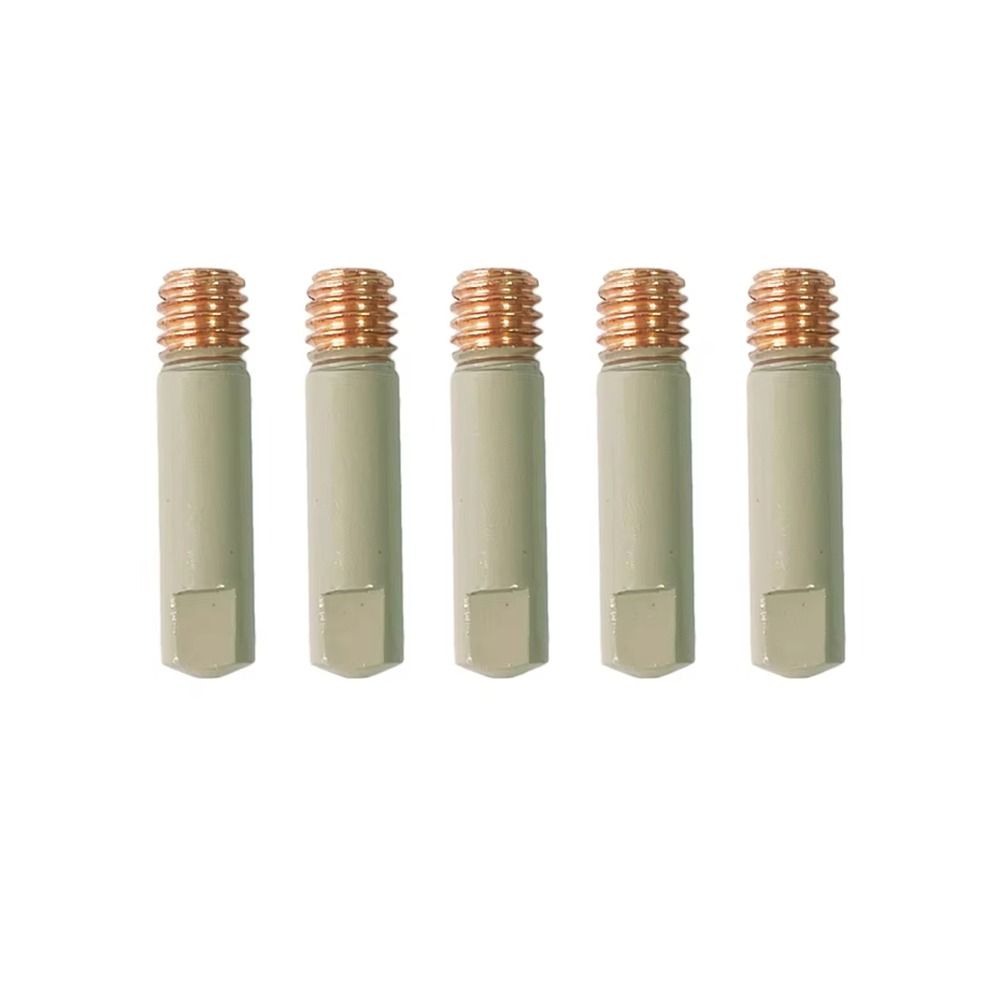 5Pcs 25mm M6 Welding Contact Tips 0.8/1.0/1.2mm Welding Tool Parts MIG Nozzle Tip for MB-15AK 14AK