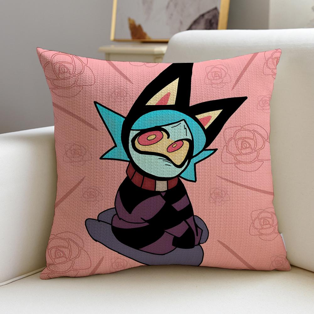Thrilling PSYCHO CUTIESS Cushion Cover Breathable and skinfriendly linen pillowcase square removable and washable cushion