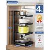 Adjustable Multi-Layer Kitchen Pot Rack - Floor-Standing Countertop Organizer and Cupboard Storage Solution