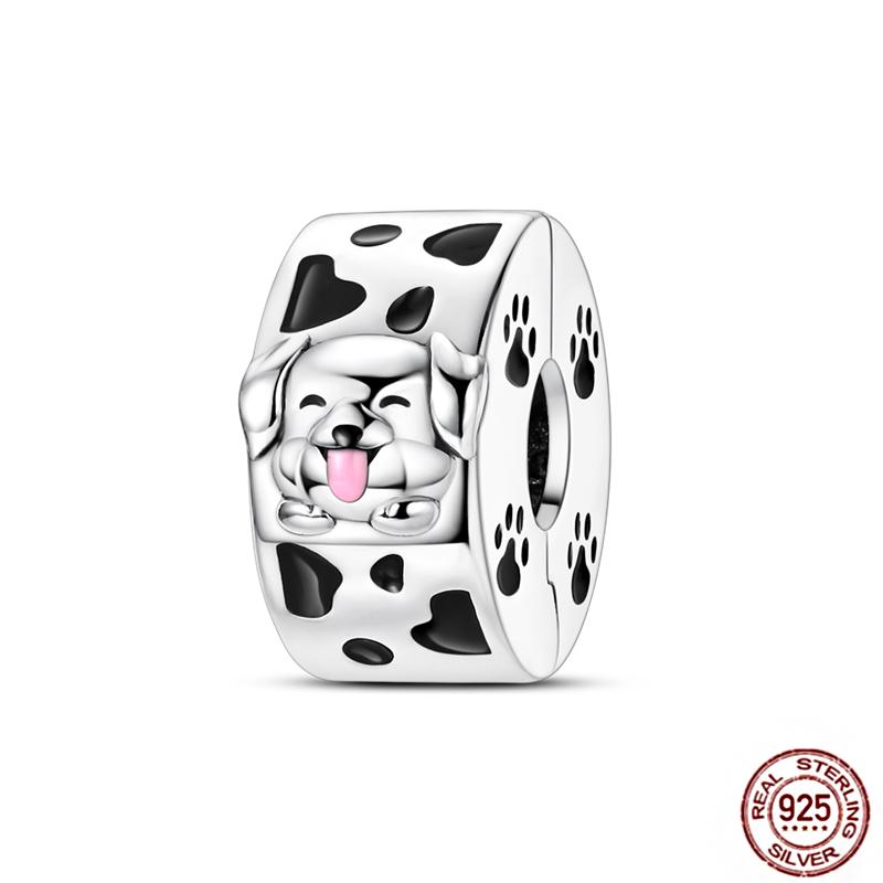 Copper Loveheart Charms Beads Cute Cat Panda Poker Phone Charm Pendant Fit Original Bracelet Diy Jewelry Women Gift