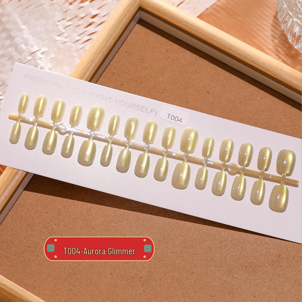 

T004# Желтый Гальванизированный Кошачий Глаз Аврора Лед Прозрачные Короткие Лестничные Носимые Весенне-Летние Элементы Нейл-Арта Whole Piece M/M/M