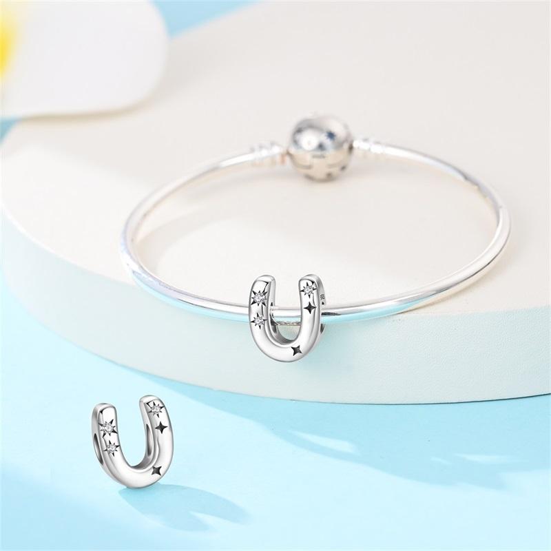 Copper Star Sun Letter U Beads Versatile Jewellery Fit Original Bracelet Necklace For Women Diy Gift