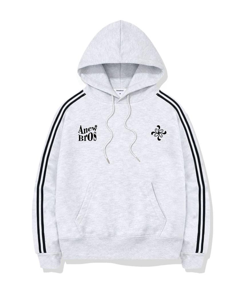 ANEWBROS Bro Emblem Track Oversized Hoodie 4 Colors [Anbi_8004]