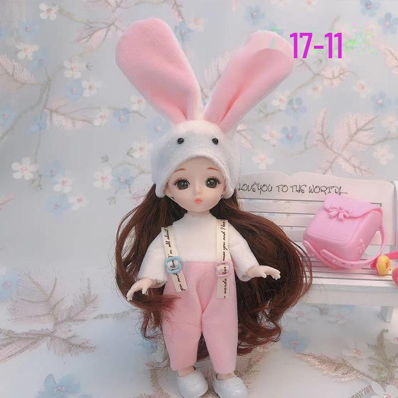 16cm Assorted Dress-Up Dolls with Fashion Outfits: Wedding Dress, Mermaid, Princess, and Prince Accessories