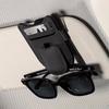 Magnetic Sunglasses Holder Car Sun Visor Eyeglasses Clip Multi-Functional PU Ticket Card Clip Vehicle Accessory