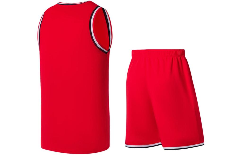 Li Ning Sports Basketball Collection Basketball Suits Men's August 1 Red Moderate Straight Fit AATS003-2