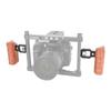 HDRIG DSLR Camera/Monitor Cage with Wooden Side Handle, Single 1/4 Screw Position for Left/Right Handling 3912