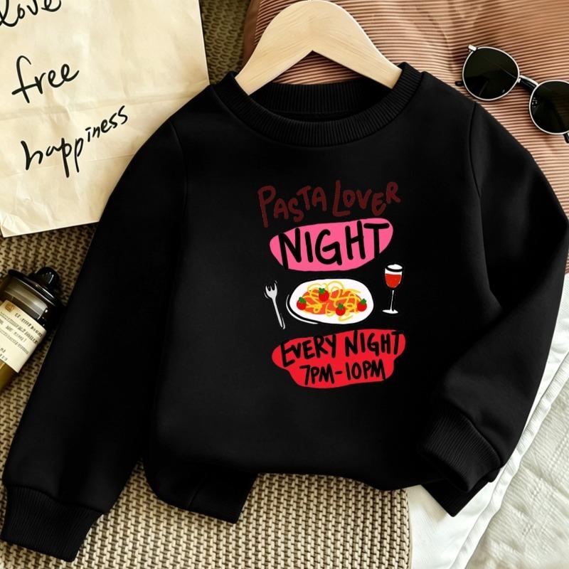 Kids Crewneck Long Sleeve Sweatshirt,Cute Printed 110