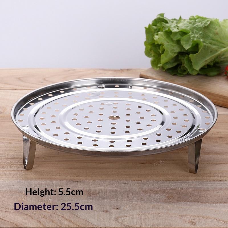 Stainless Steel Steamer Rack Rust Proof Detachable Support Legs For Home Kitchen Steaming Dumplings Vegetables Corn