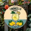 Vintage Metal Tin Sign 8x8 Inch Round Limoncello Spritz Wall Art Rustic Decor for Garage Man Cave Garden Bar Outdoor