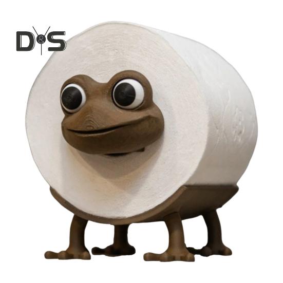

Держатель для туалетной бумаги в виде лягушки, напечатанный на 3D-принтере, держатель для туалетной бумаги в виде лягушки, настольный держатель для туалетной бумаги в виде лягушки для декора ванной комнаты, хранение рулонов салфеток, подарок на новоселье
