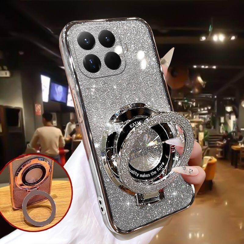 For Xiaomi 17T Pro Case Fashionable Frosted Silicone Soft Clear Dustproof Bracket Adsorb Holder for Xiaomi 17T Back Cover