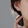 925 Zilver Lotusbloem Kleine Oorbellen Voor Vrouwen Luxe Elegante Piercing Sieraden Accessoires Juwelen Argent 925