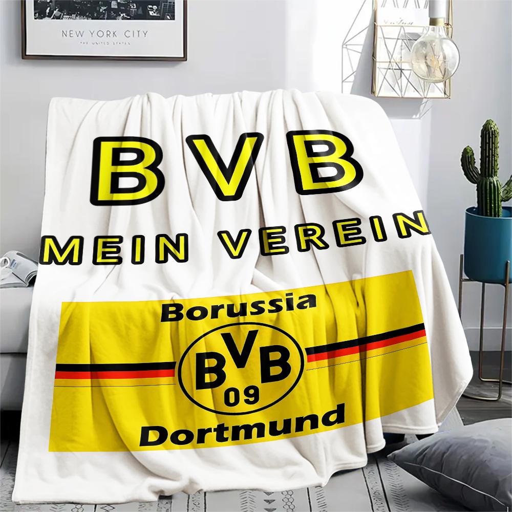 1 Manta de Franela con Estampado del BVB, Alta Calidad para Todas las Estaciones, Decoración del Hogar, Calidez y Comodidad, Perfecta para Regalos de Navidad