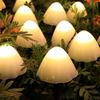 Pilz-Solarleuchten, Solarleuchten für den Außenbereich mit 10 pilzförmigen LED-Leuchten, 8-Modus-Beleuchtung, Tasten, IP65 Wasserdicht, Außendekoration für den Garten