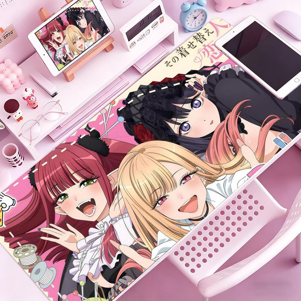 Carino Anime Kitagawa Marin MMy DressUp Darling Tappetino Mouse Grande Tappetino Mouse Gaming con Bordi Cuciti Tappetino Scrivania Spesso PC