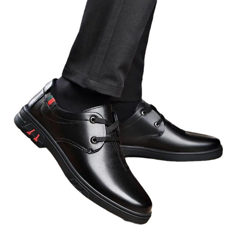 Lederschuhe Herren Herbst Herren Freizeitschuhe Schnürschuhe Bequeme Arbeitsschuhe Trendiger Britischer Stil Business Lederschuhe