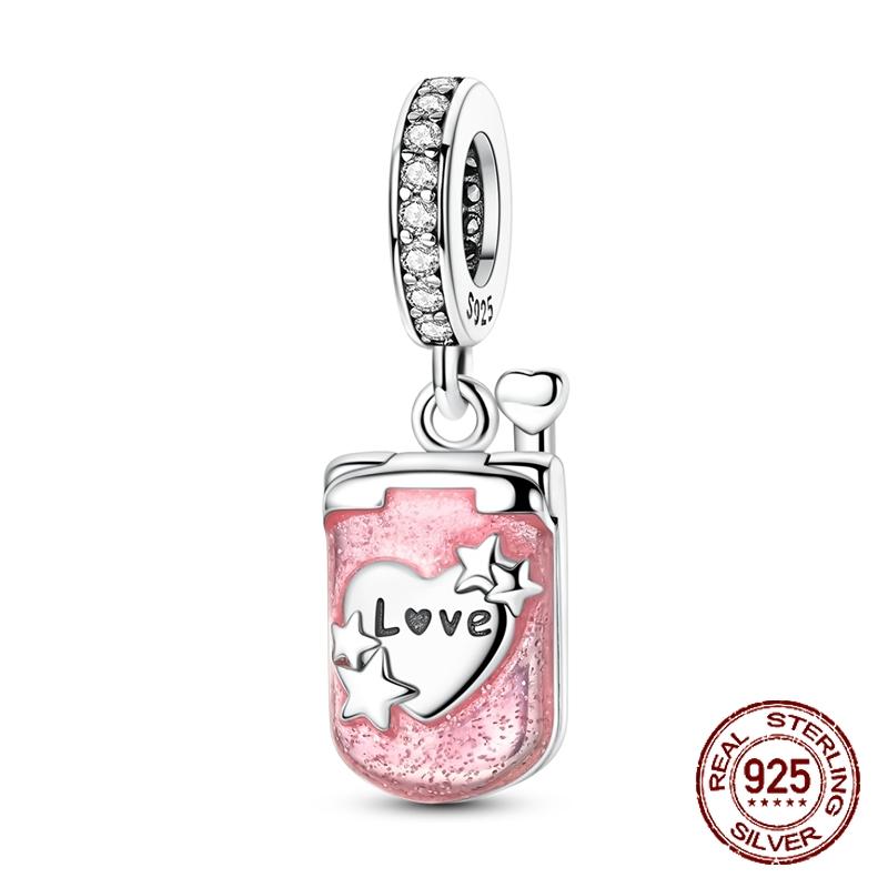 

Розовые шармы для телефона-флипа Медные Подвеска-шарм на День святого Валентина Подходит для браслета-бенгла, ожерелья, для самостоятельного изготовления ювелирных изделий