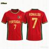 2026 Zēnu Ronaldo #7 Futbola Džersija T-krekls Šorti Komplekts Sievietēm Vīriešiem PORTUGĀLE Futbola Faniem Krekls Šorti Komplekts Bērniem Treniņtērps 2 Daļu Komplekts