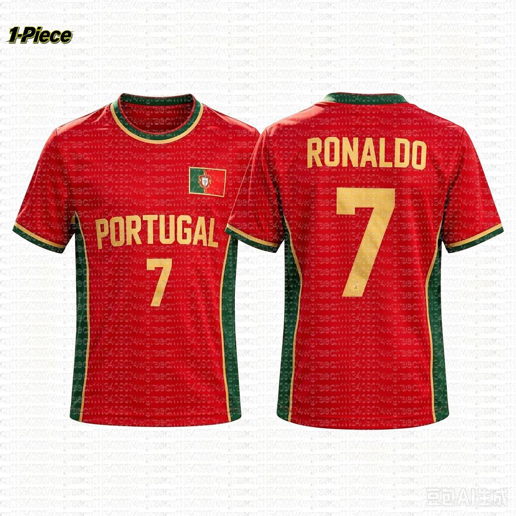 2026 Zēnu Ronaldo #7 Futbola Džersija T-krekls Šorti Komplekts Sievietēm Vīriešiem PORTUGĀLE Futbola Faniem Krekls Šorti Komplekts Bērniem Treniņtērps 2 Daļu Komplekts