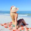 Strawberry Floral Beach Towel Microfiber Quick Dry Sand Lightweight Oversized Absorbent Towels for Beach Vacation Mat Swimming