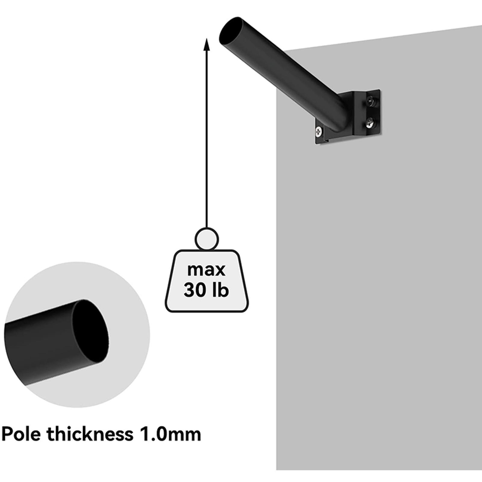 Mounting Extension Arm For Outdoor Light Fixtures,9,5In Light Fixture Bracket Pole For Solar Street Lights Du nero