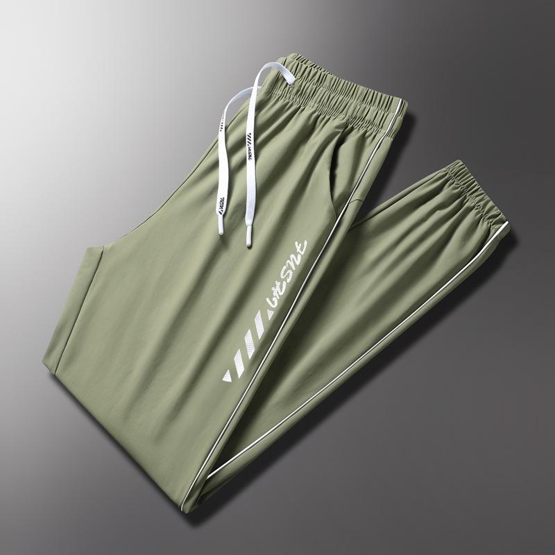 Men's and Women's Summer Waterproof Sunscreen Ice Silk Quick Drying Pants Outdoor Thin Loose Nine-point Pants