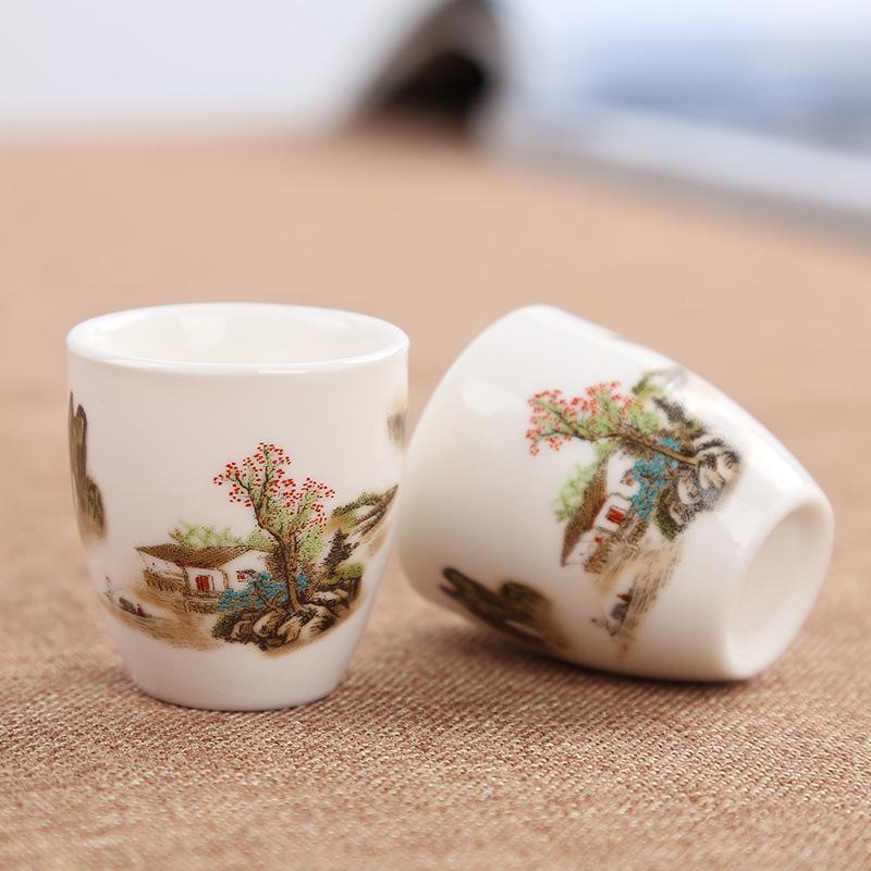 9-Piece Retro Ceramic Wine Set: Small Pot & Baijiu Cups
