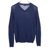 JIL SANDER NAVY wool Long sleeve V neck knit M Zen system sweater Women Used
