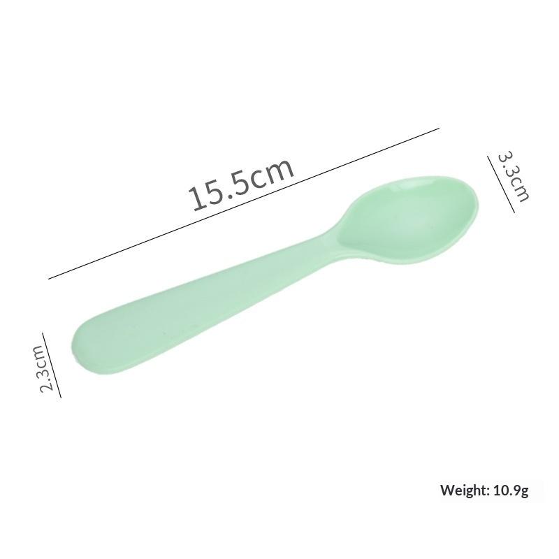 1/2/4Pcs Simple Children Tableware Plastic Baby Feeding Spoon Toddler Training Eating Utensils For Dessert Fruit