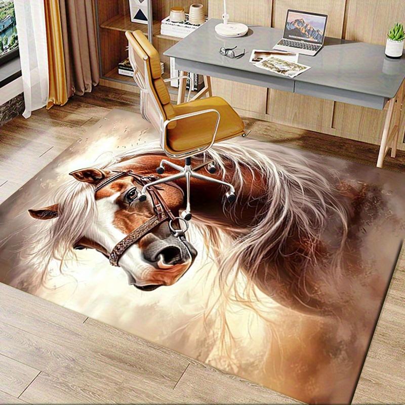 1pc Horse,Mane,Freedom Office Carpet Soft Polyester Entrance Carpet Washable Non Slip Machine Washab